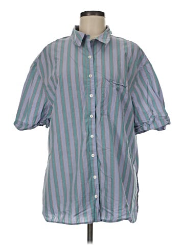 By Anthropologie Short Sleeve Button-Down Shirt (view 1)