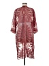 David & Young 100% Polyester Burgundy Kimono Size M (estimated) - photo 2