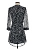 H&M 100% Polyester Print Black Casual Dress Size 4 - photo 2