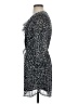 H&M 100% Polyester Print Black Casual Dress Size 4 - photo 5