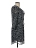 H&M 100% Polyester Print Black Casual Dress Size 4 - photo 4