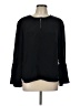 J.Crew 100% Silk Black Long Sleeve Silk Top Size 12 - photo 1