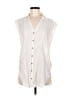 Maeve 100% Rayon Ivory Sleeveless Button-Down Shirt Size 6 - photo 1