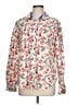 Talbots 100% Cotton Floral Ivory Long Sleeve Button-Down Shirt Size L (estimated) - photo 1