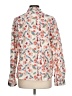 Talbots 100% Cotton Floral Ivory Long Sleeve Button-Down Shirt Size L (estimated) - photo 2