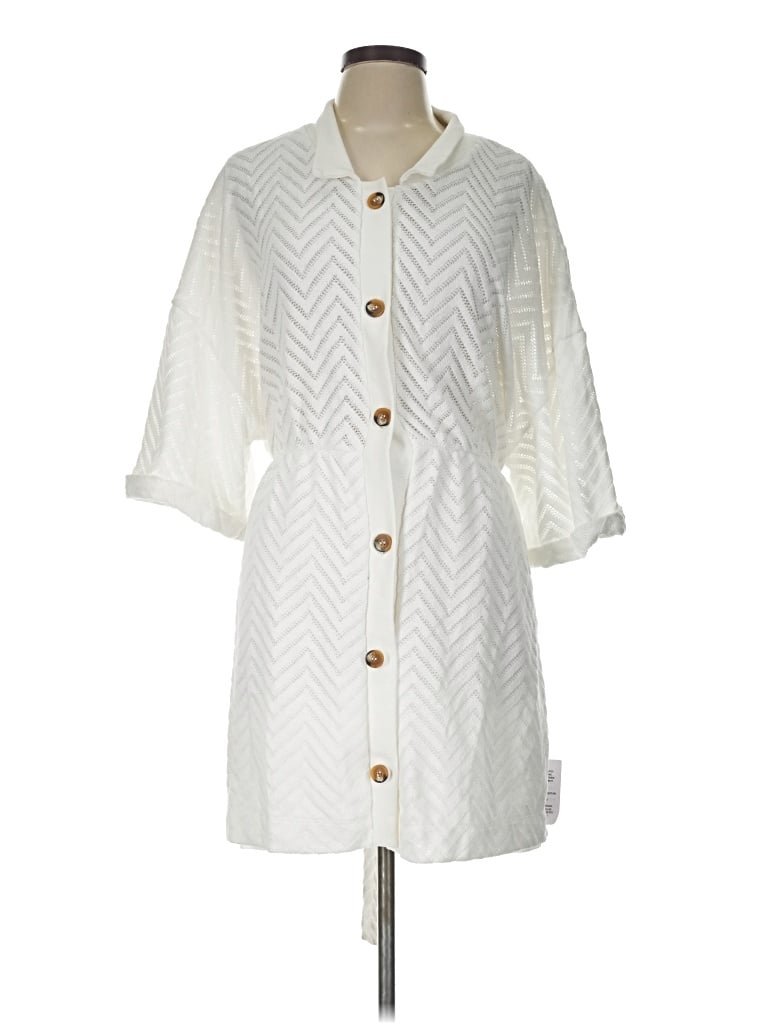 Pre-owned Asos Design 3/4 Sleeve Blouse In White