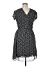 MSK 100% Polyester Print Black Casual Dress Size 14 - photo 2