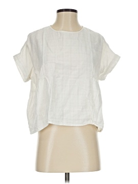 Madewell Cuffed-Sleeve Shirred Top (view 1)