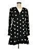 Zara 100% Viscose Polka Dots Black Casual Dress Size M - photo 1