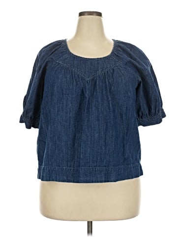 a.n.a. A New Approach Short Sleeve Blouse (view 1)