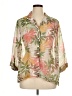 Cathy Daniels 100% Polyester Tropical Tan 3/4 Sleeve Blouse Size XL - photo 1