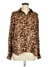 Sofia by Sofia Vergara 100% Polyester Animal Print Brown Long Sleeve Blouse Size M - photo 1