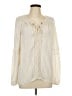 Chaps 100% Polyester Ivory Long Sleeve Blouse Size L - photo 1
