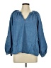 Old Navy Blue 3/4 Sleeve Blouse Size L - photo 1