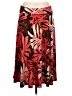 Lily 100% Polyester Tropical Red Casual Skirt Size L - photo 1