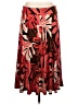 Lily 100% Polyester Tropical Red Casual Skirt Size L - photo 2