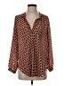 Olivaceous Polka Dots Brown Long Sleeve Blouse Size S - photo 1