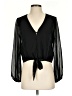 WAYF 100% Polyester Black 3/4 Sleeve Blouse Size S - photo 1
