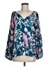 Lilly Pulitzer 100% Polyester Teal Long Sleeve Blouse Size M - photo 1