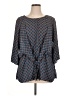 Chenault 100% Polyester Blue 3/4 Sleeve Blouse Size 1X - photo 1