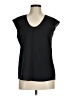 J.Crew Factory Store 100% Polyester Black Short Sleeve Top Size 6 - photo 1