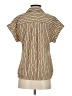 Adrienne Vittadini Animal Print Tan Short Sleeve Blouse Size S - photo 2