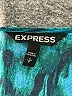 Express 100% Polyester Paisley Teal Cocktail Dress Size S - photo 7