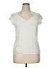 Express 100% Polyester Ivory Short Sleeve Top Size XL - photo 1