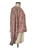 Evereve 100% Polyester Brown Long Sleeve Blouse Size M - photo 4