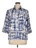 Alli Petites 100% Polyester Blue 3/4 Sleeve Blouse Size 16 Petite - photo 1