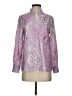 Unbranded 100% Polyester Paisley Purple Long Sleeve Blouse Size S - photo 1