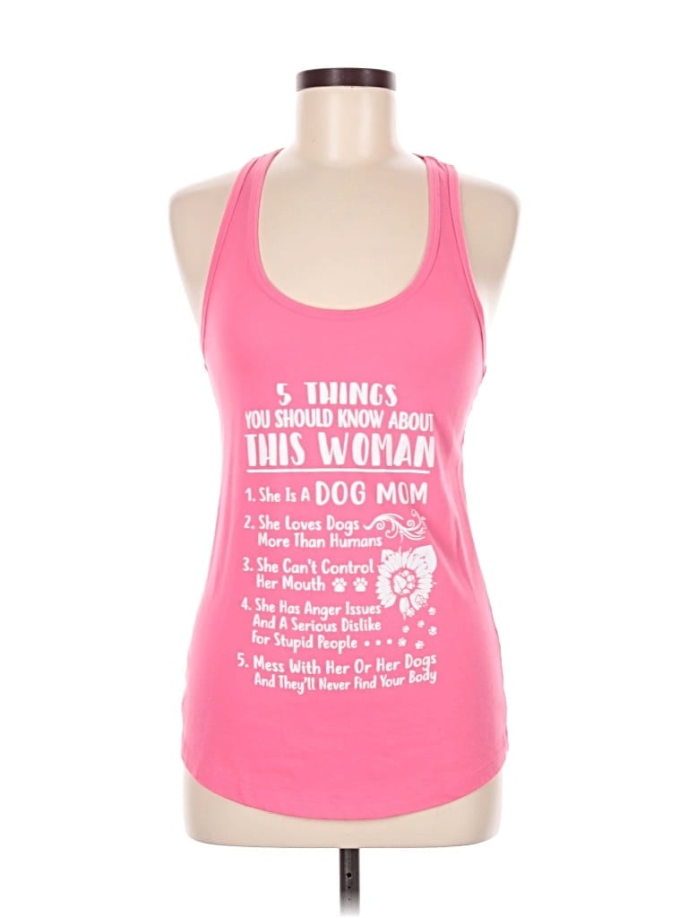 Pre-owned Ideal T Tank Top Pink Halter Neckline Tops