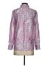 Unbranded 100% Polyester Paisley Purple Long Sleeve Blouse Size S - photo 2
