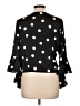 Bar III 100% Polyester Polka Dots Black 3/4 Sleeve Blouse Size L - photo 2