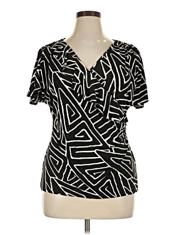White House Black Market Short Sleeve Blouse (view 1)