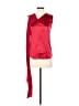 edition Red Sleeveless Silk Top Size S - photo 1
