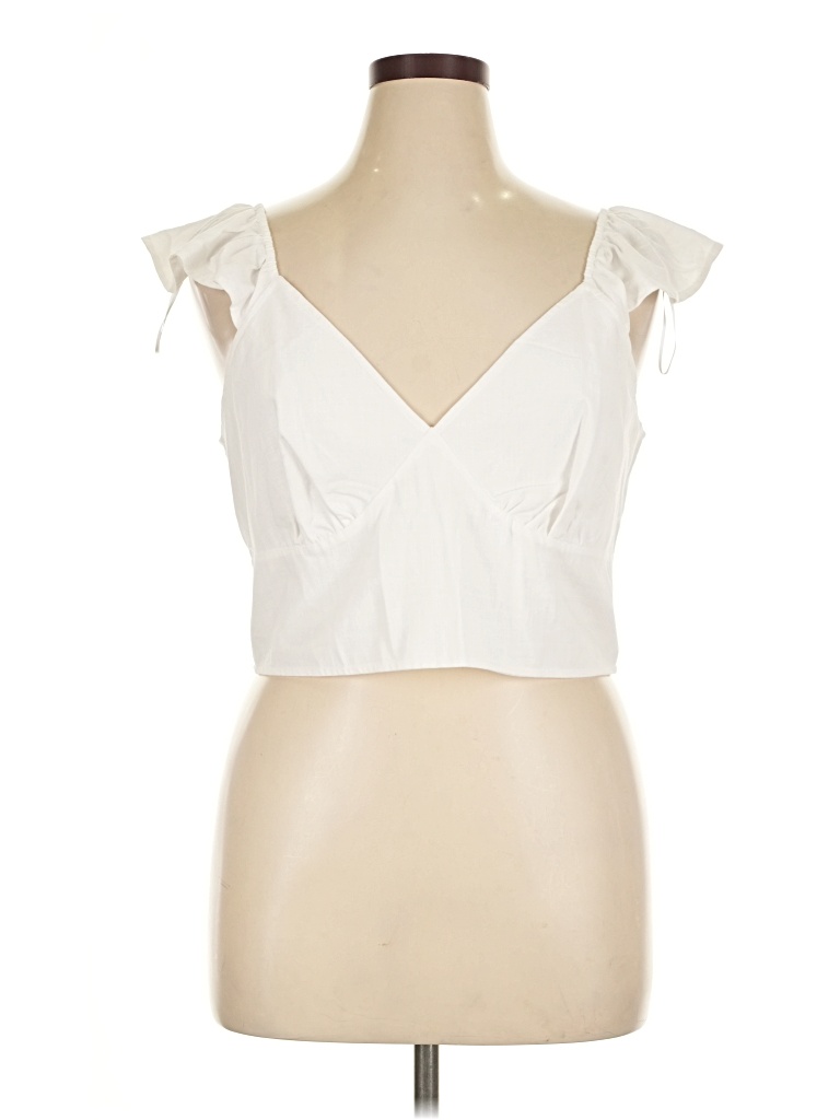 Pre-owned A New Day Sleeveless Blouse In Ivory