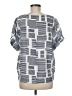 Ronen Chen Gray Short Sleeve Blouse Size 6 (1) - photo 1