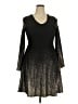Snap Metallic Black Cocktail Dress Size 3X - photo 1