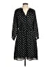 Ann Taylor LOFT 100% Polyester Polka Dots Black Casual Dress Size 6 - photo 1