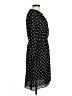 Ann Taylor LOFT 100% Polyester Polka Dots Black Casual Dress Size 6 - photo 4