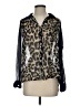 Envy Animal Print Black Long Sleeve Blouse Size S - photo 1