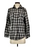 Ellison 100% Cotton Plaid Gray Long Sleeve Button-Down Shirt Size S - photo 1