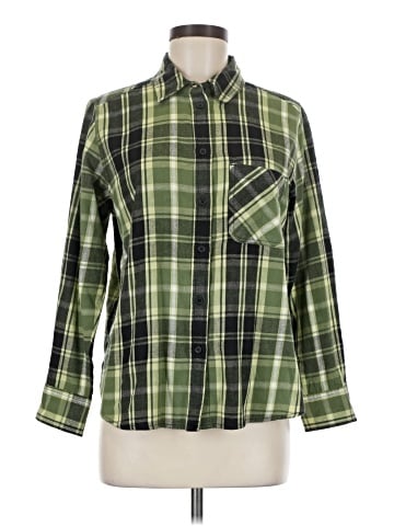 Time and Tru Long Sleeve Button-Down Shirt (view 1)