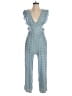 Blue Rain 100% Rayon Paisley Blue Jumpsuit Size M - photo 1