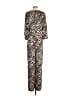 BCBGMAXAZRIA 100% Polyester Animal Print Brown Jumpsuit Size M - photo 2