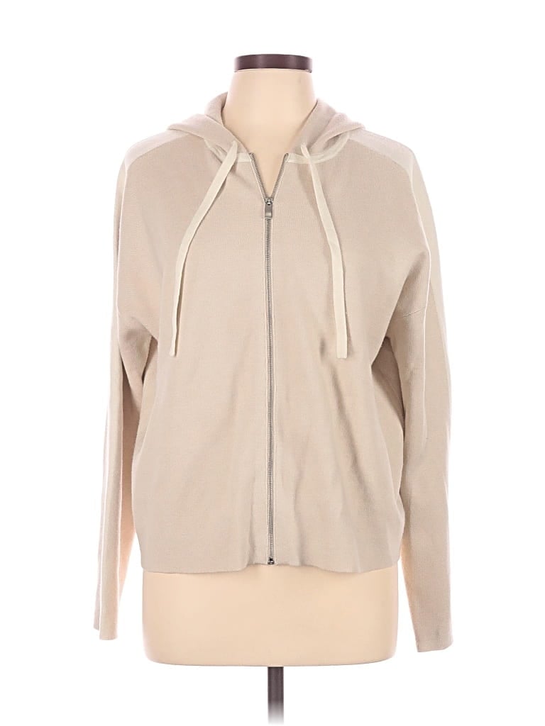 Pre-owned Haven Well Within Zip Up Hoodie In Tan