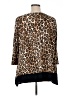 Ruby Rd. Animal Print Brown 3/4 Sleeve Blouse Size 1X - photo 2