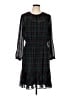 J.Crew 100% Polyester Plaid Green Casual Dress Size L - photo 1