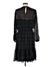 J.Crew 100% Polyester Plaid Green Casual Dress Size L - photo 2